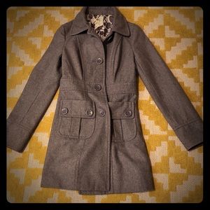 Retro Grey Tulle Peacoat